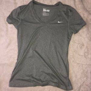 nike v-neck dry fit tee